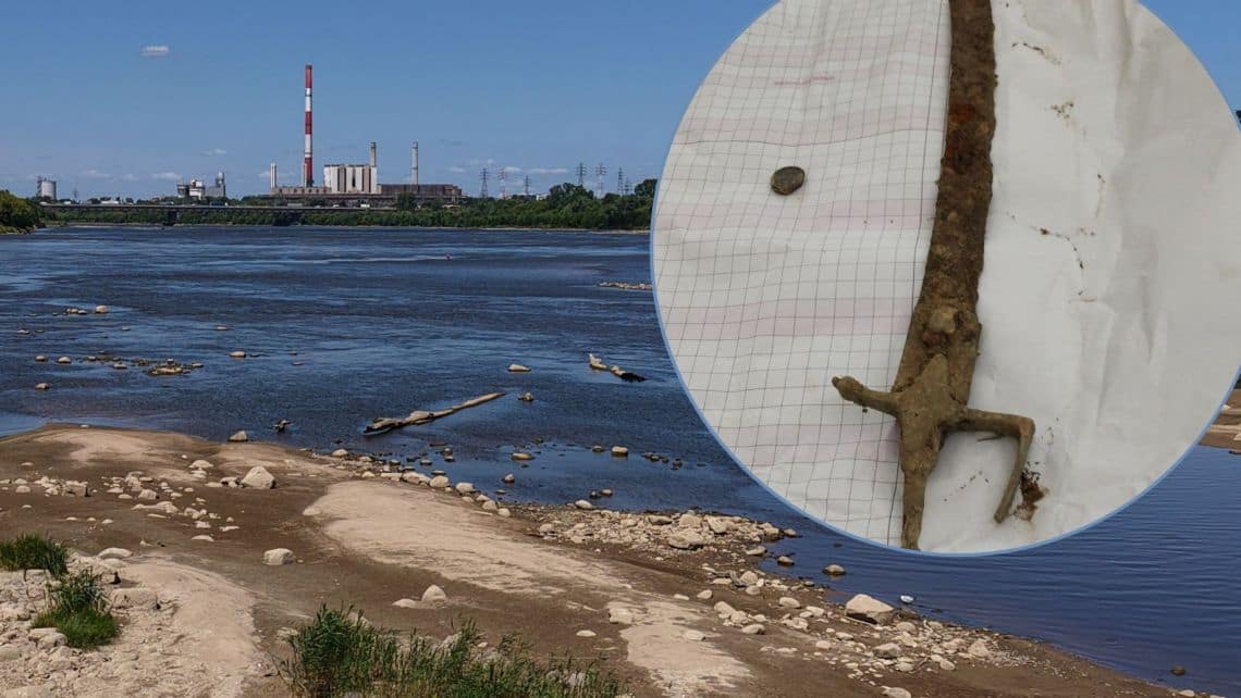 A rusty infantry saber, likely used by grenadiers or non-commissioned officers in the second half of the 18th century, has been found in Warsaw’s Vistula River.