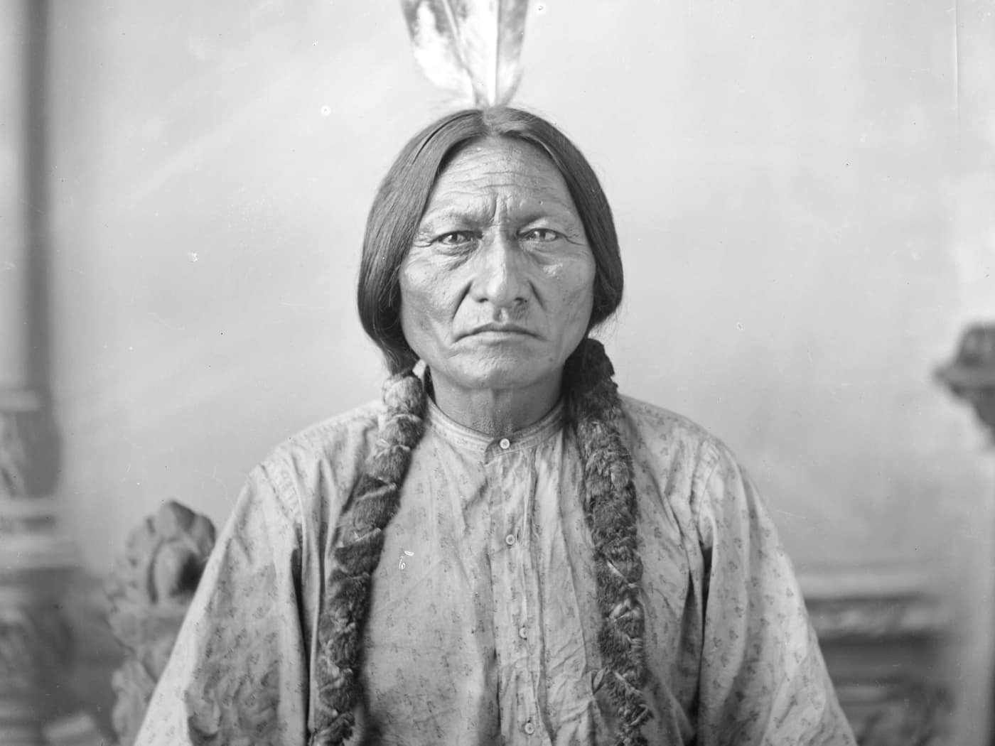A circa 1883 photograph of Lakota leader Sitting Bull