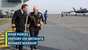 Charles visits HMS Prince of Wales