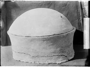 An ancient Egyptian ceramic pot