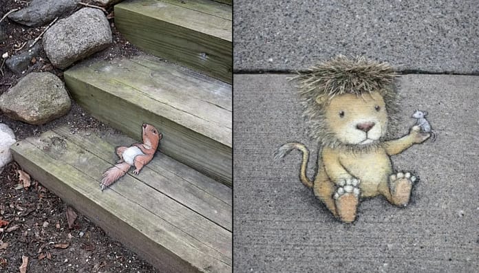14 Photos of Street Art by Happiness Maker David Zinn
