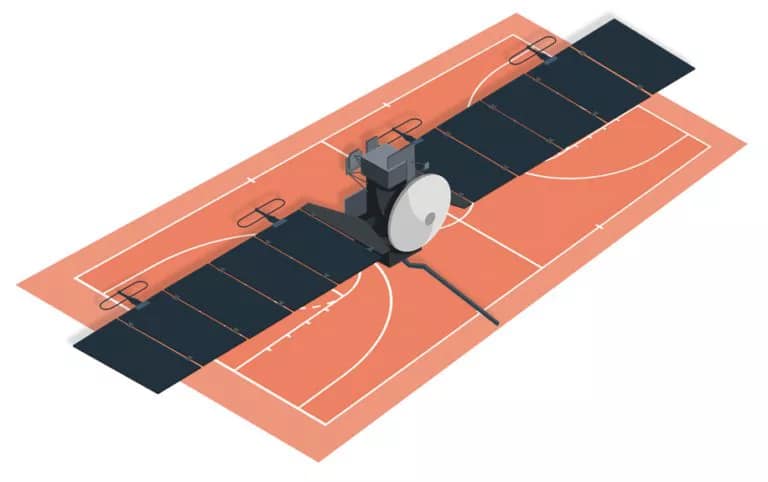 Europa Clipper on Basketball Court