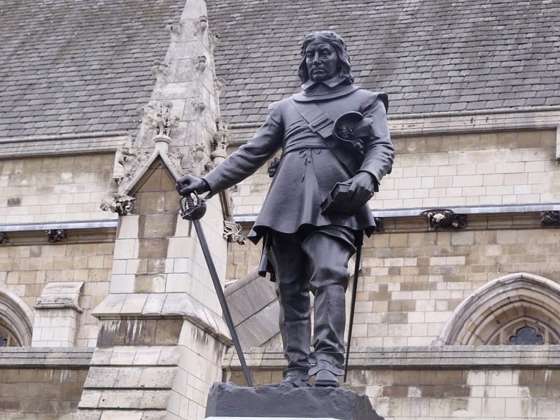 Oliver Cromwell statue at the Palace of Westminster